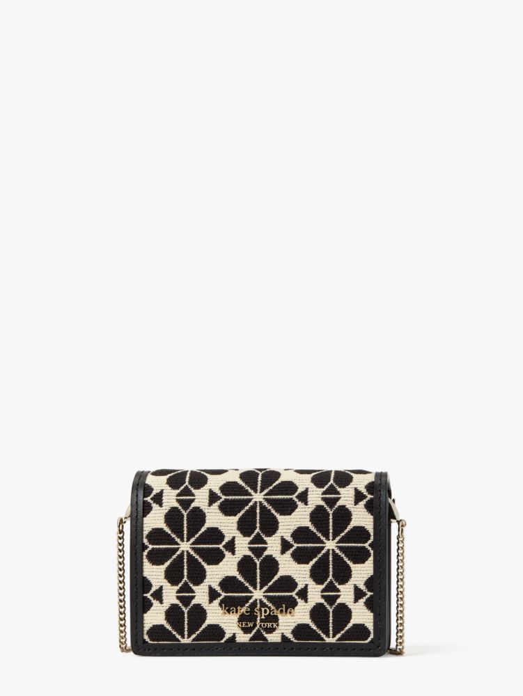Kate Spade,Spade Flower Jacquard Chain Cardholder,