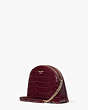 Kate Spade,spencer croc-embossed leather double-zip dome crossbody,crossbody bags,Grenache