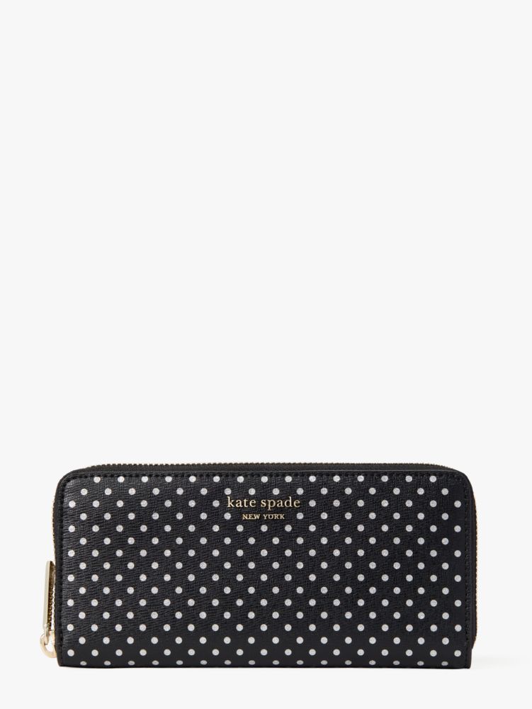 Spencer Metallic Dot Slim Continental Wallet | Kate Spade New York