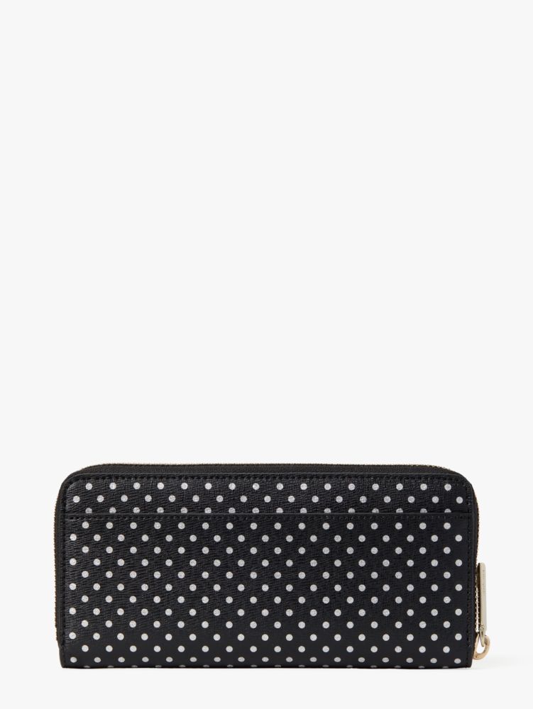 Kate spade black and white polka dot wallet new arrivals