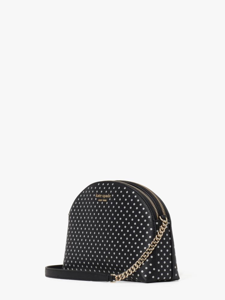 Kate Spade Spencer Metallic Dot Double-Zip Dome Crossbody