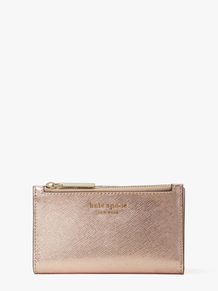 Kate spade rose gold wallet hot sale