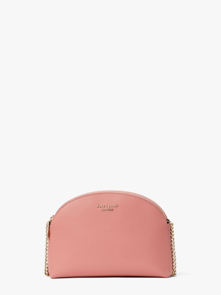 Kate Spade,Spencer Double-Zip Dome Crossbody,crossbody bags,Small,Serene Pink