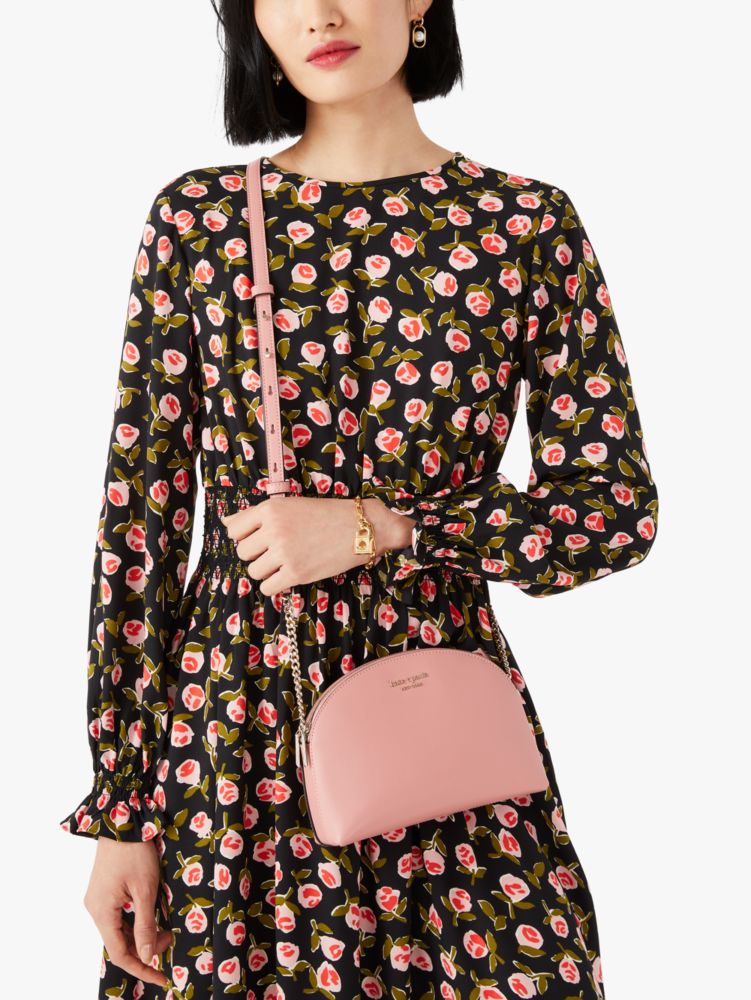 Kate Spade,Spencer Double-Zip Dome Crossbody,crossbody bags,Small,Serene Pink