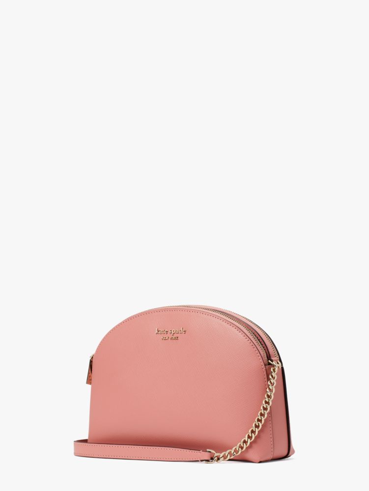 Kate Spade,Spencer Double-Zip Dome Crossbody,crossbody bags,Small,Serene Pink