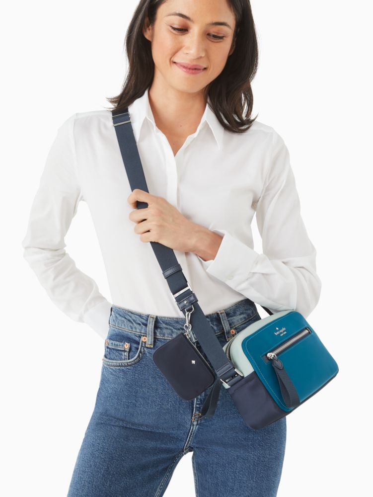Kate Spade,チェルシー ザ リトル ベター トリコロール カラーブロック ナイロン カメラ バッグ,バッグ,ブルーマルチ