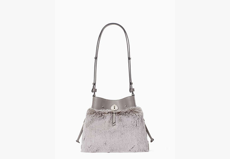 Kate Spade,marti small bucket bag,shoulder bags,Grey Cat