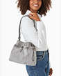 Kate Spade,marti small bucket bag,shoulder bags,Grey Cat