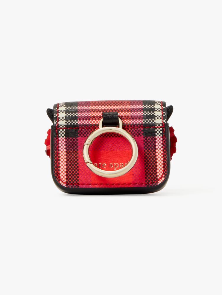 Kate Spade,blinx foliage plaid airpods pro case,Pink Multi