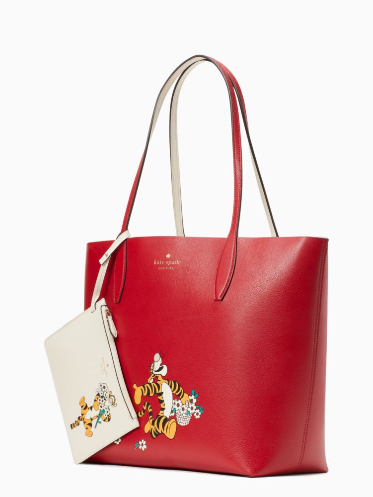 Kate Spade,disney x kate spade new york tigger tote bag,tote bags,Red Multi