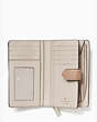 Kate Spade,shimmy boxed medium compartment wallet,Rose Gold
