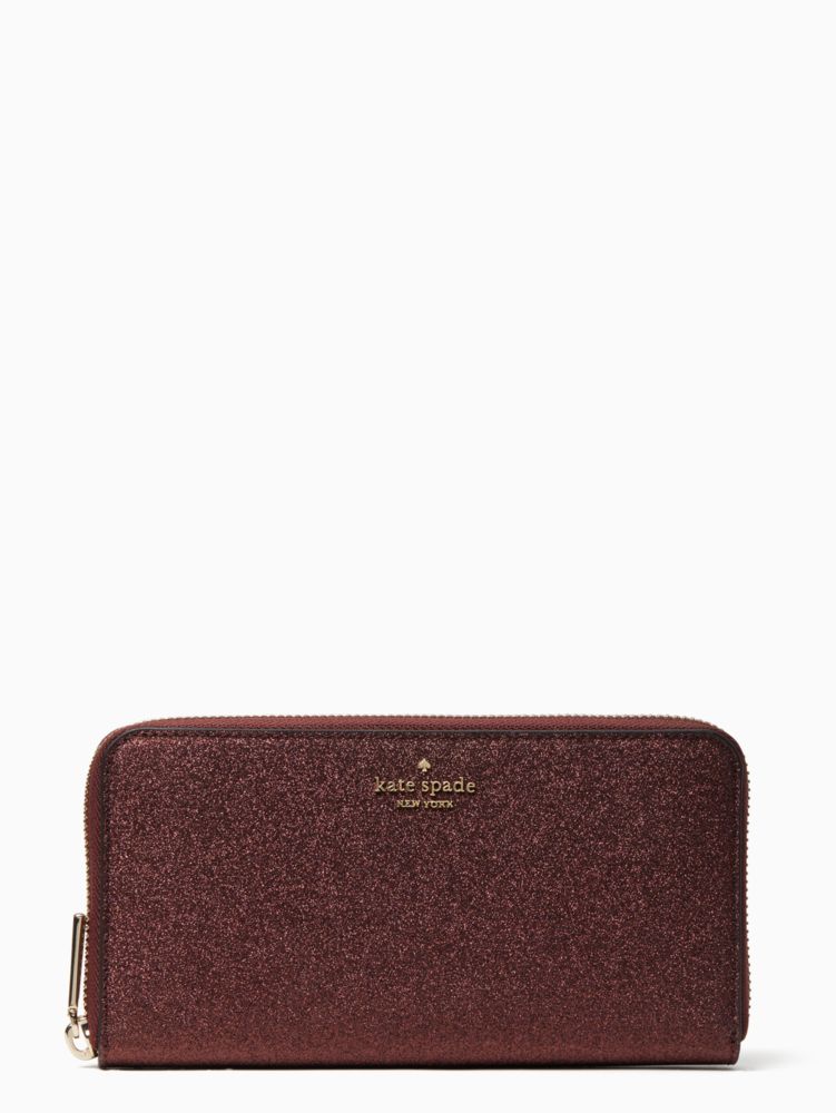 Shimmy Glitter Boxed Large Continental Wallet | Kate Spade Outlet