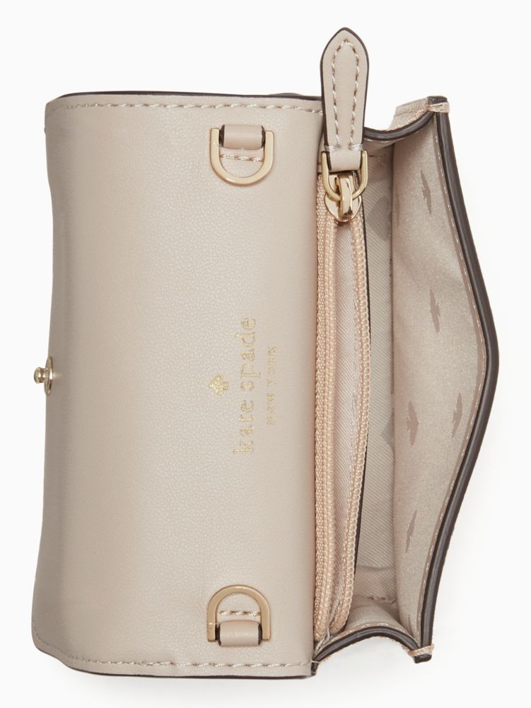 Kate Spade,staci cardcase on a chain,crossbody bags,Glittering Rose Metallic