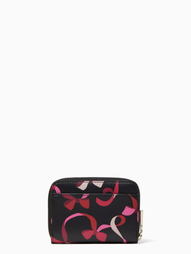 Kate Spade,ラッピング パーティー スモール ジップ アラウンド カード ケース ウォレット,財布小物,ブラックマルチ