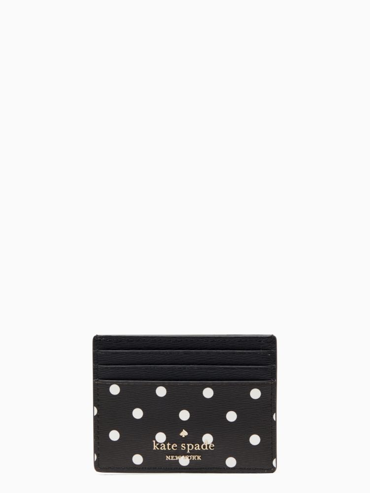 Kate Spade,disney x kate spade new york minnie mouse card holder,cardholders,Black Multi