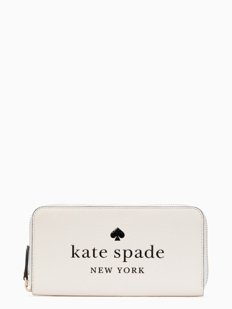 Kate Spade Eva Continental Wallet Black Pebble NWT
