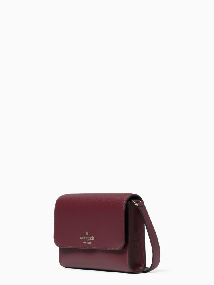 Kate Spade,brynn small flap crossbody,crossbody bags,Deep Berry