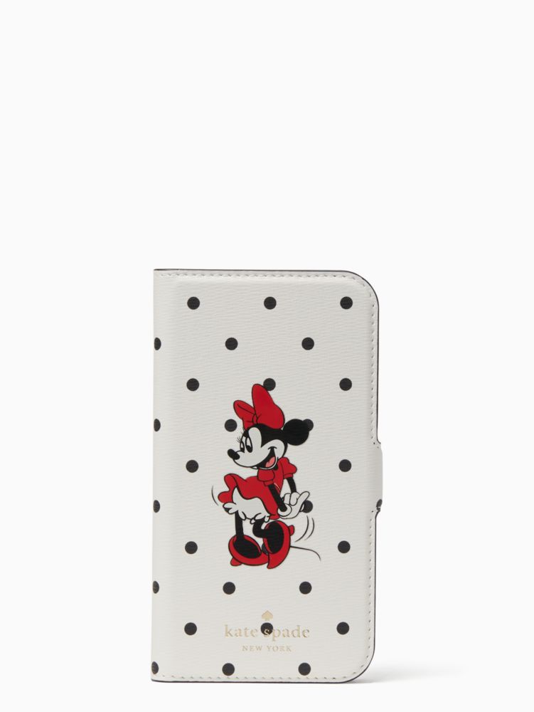 Kate Spade,other disney x kate spade new york minnie mouse magnetic folio iphone 12/12 pro case,60%,Multi