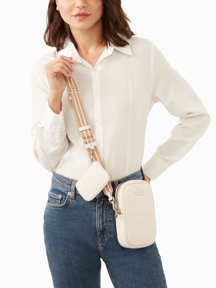 Kate Spade,ロージー ノース サウス ジップ フォン クロスボディ,テック,パーチメントマルチ