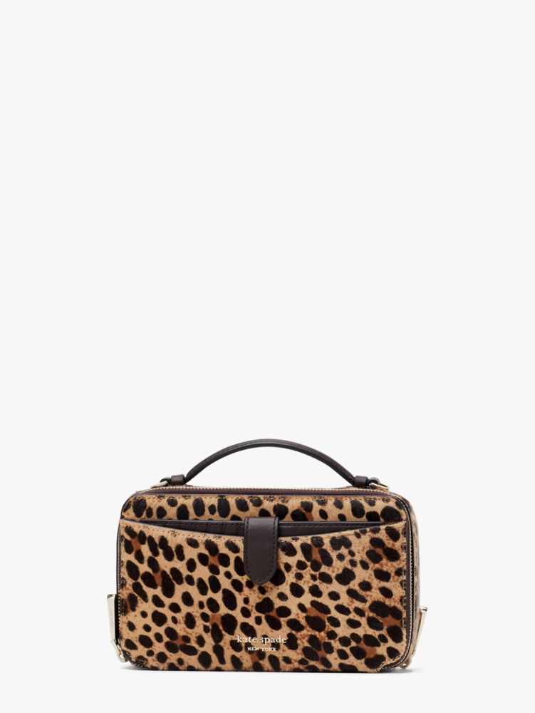 Kate Spade,zip code leopard double-zip crossbody,crossbody bags,Multi