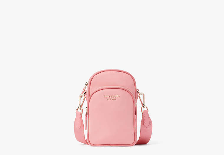 Kate Spade,The Little Better Sam Nylon North South Phone Crossbody,phone cases,Small,Carolina Coral image number 0