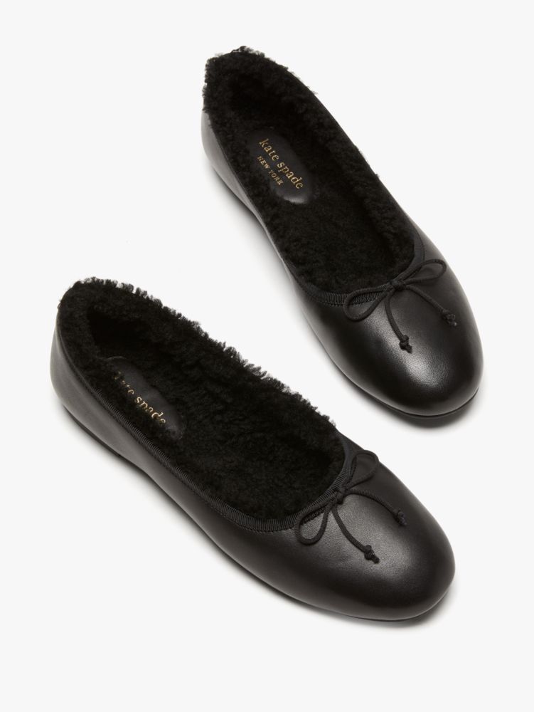 Kate Spade,honey shearling flats,flats,