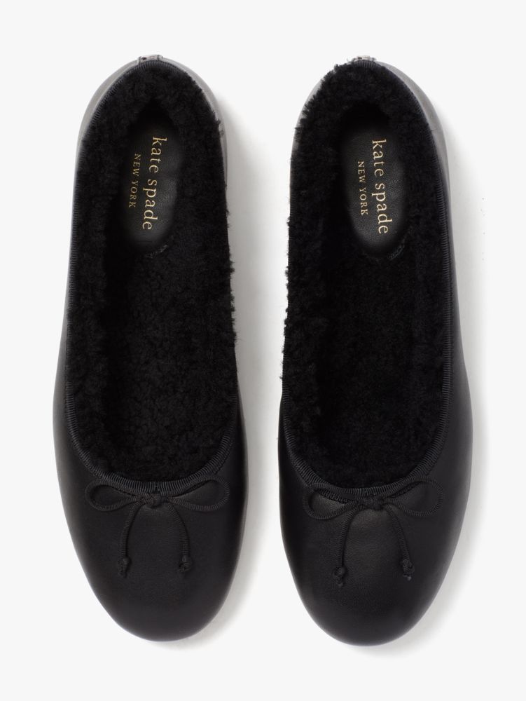 Kate Spade,honey shearling flats,flats,