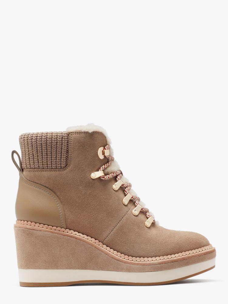 Kate Spade,Willow Wedge Booties,boots,Casual,Rustic Brown