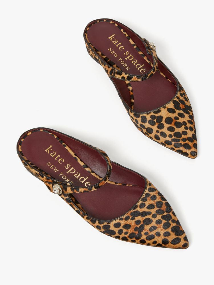 Kate Spade,meg mules,flats,60%,Test Leopard Test