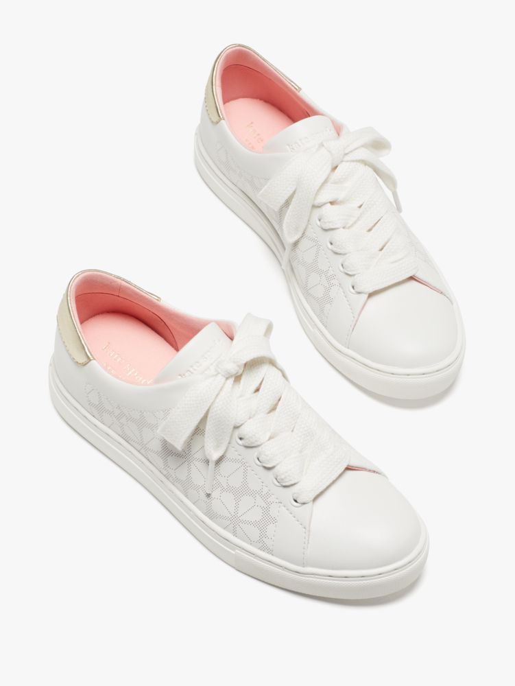 Kate Spade,audrey sneakers,sneakers,Casual,Optic White / Gold