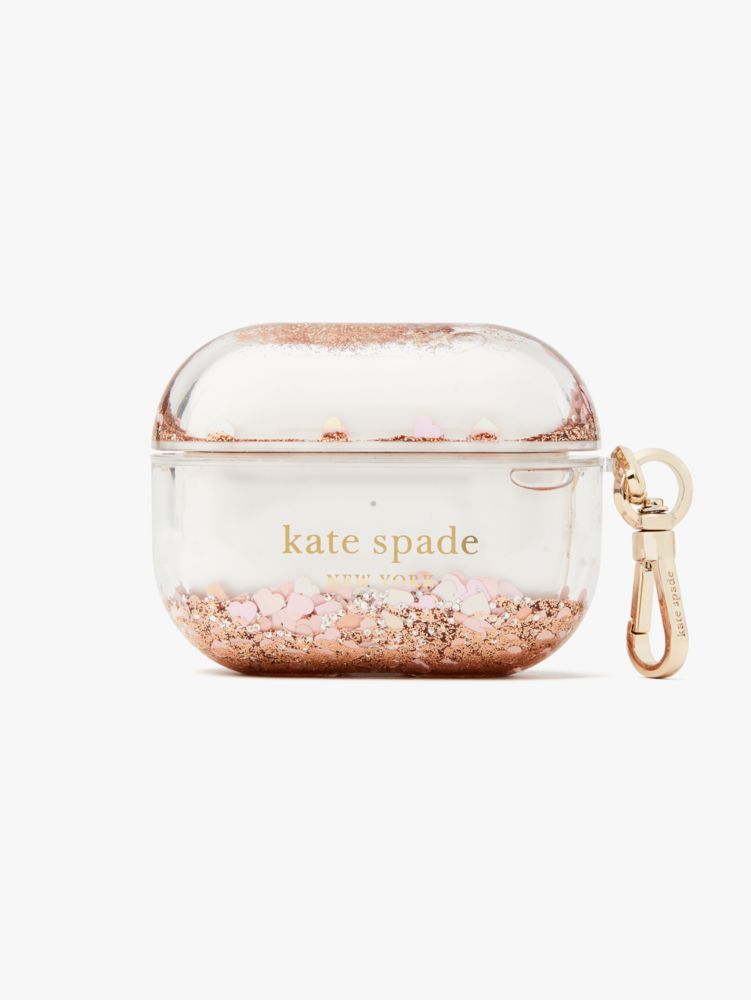 Kate Spade,Liquid Glitter Airpods Pro Case,Rose Gold Multi