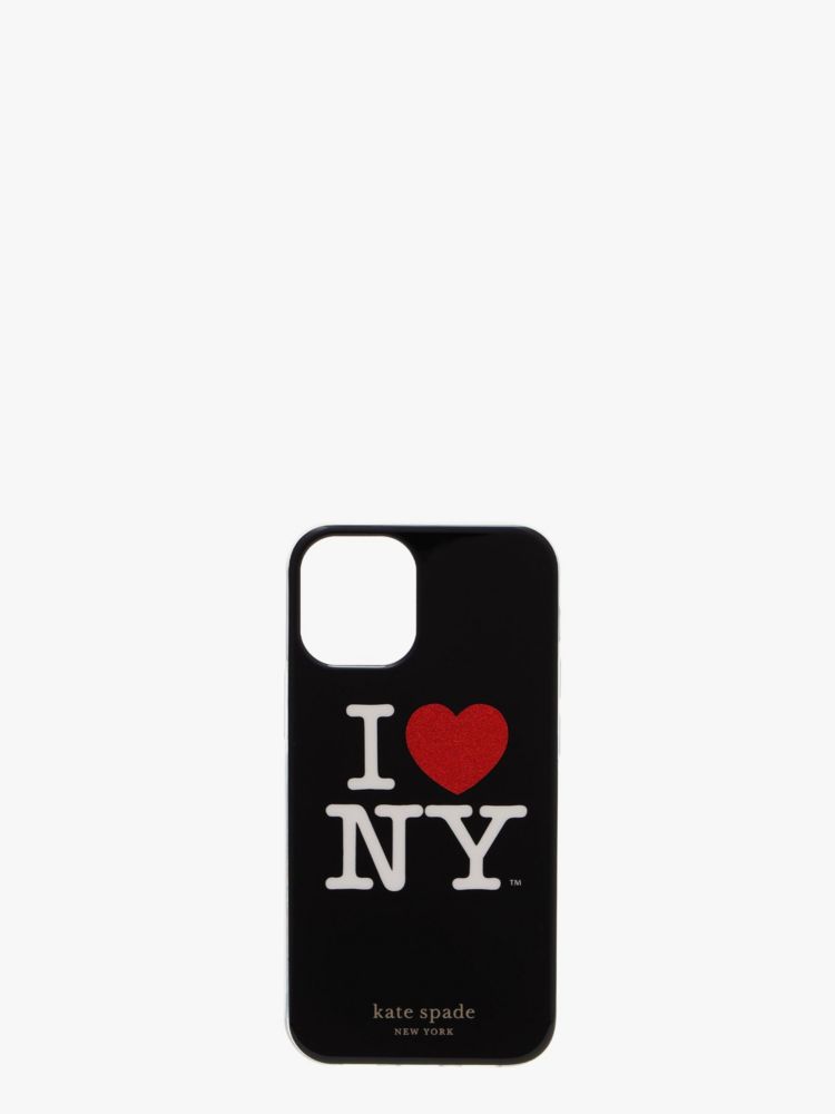 Kate Spade,アイ ラブ ニューヨーク X ケイトスペードニューヨーク アイフォン 12mini ケース,iPhoneケース,ブラックマルチ