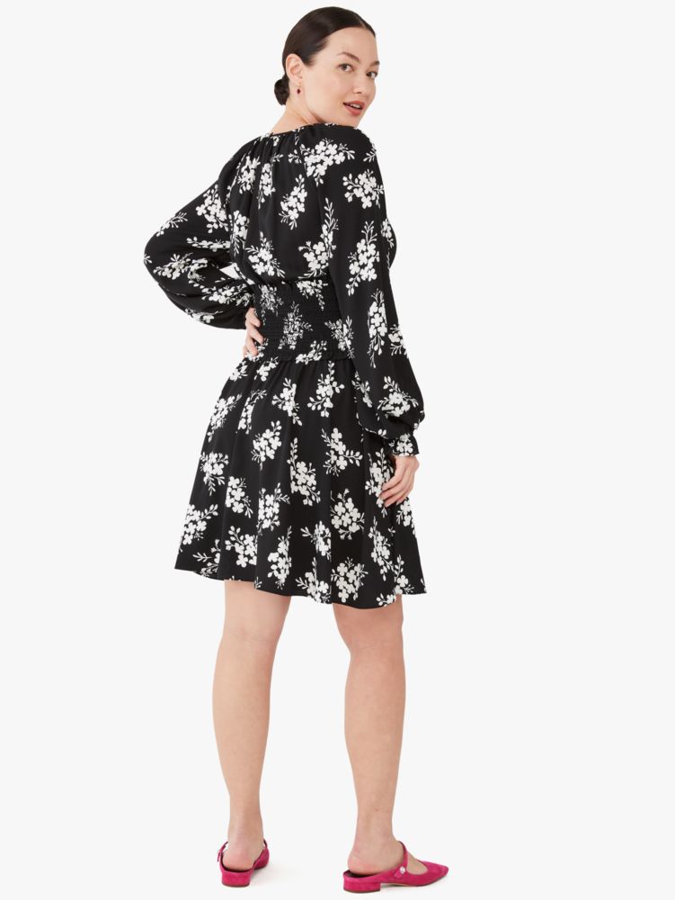 Kate Spade,floral clusters fit-and-flare dress,