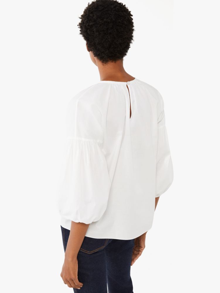 Kate Spade,poplin around town top,French Cream