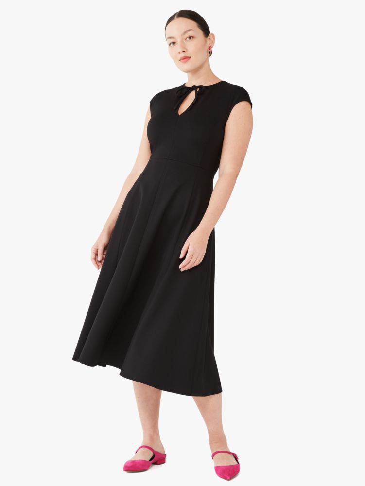 Kate Spade,ponte tie keyhole-neck dress,dresses & jumpsuits,Black