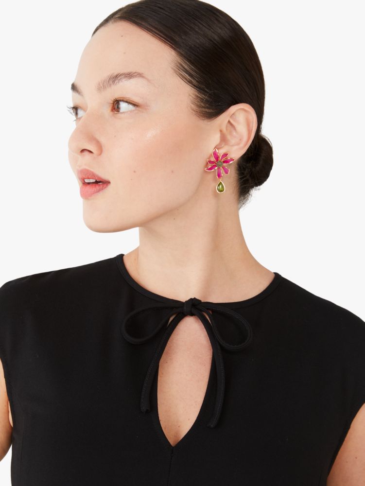 Kate Spade,ponte tie keyhole-neck dress,dresses & jumpsuits,Black