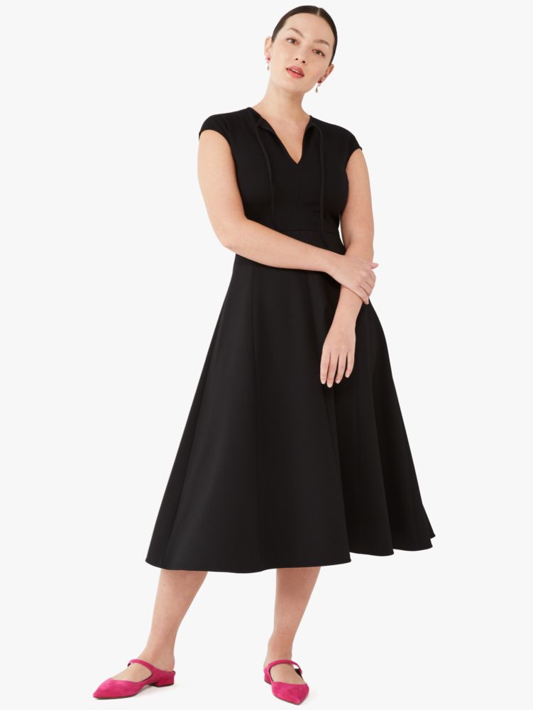 Kate Spade,ponte tie keyhole-neck dress,dresses & jumpsuits,Black