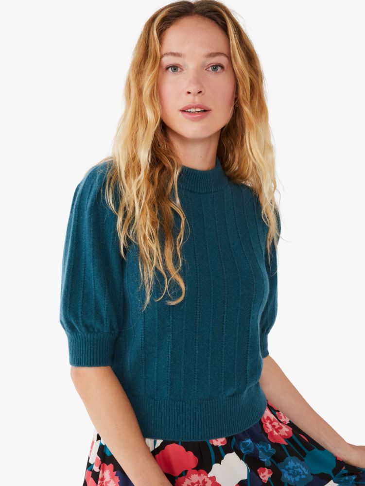 Cashmere Puff Sleeve Sweater