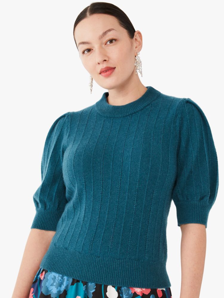 Kate Spade,Cashmere Puff-sleeve Sweater,