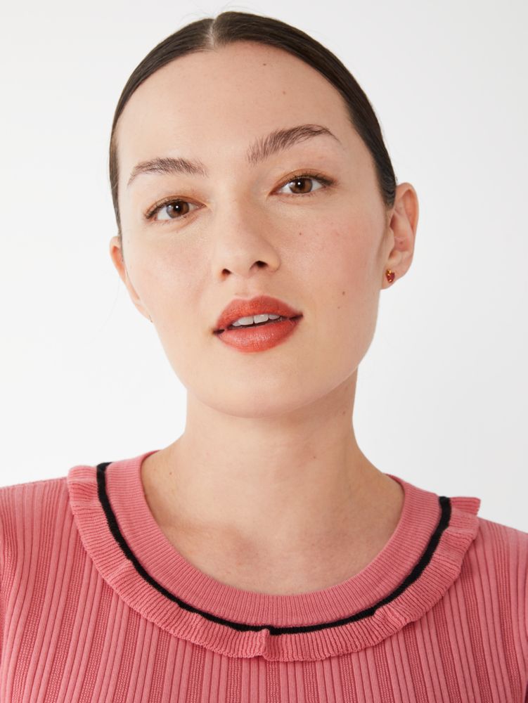 Kate Spade,ruffle short-sleeve sweater,sweaters,
