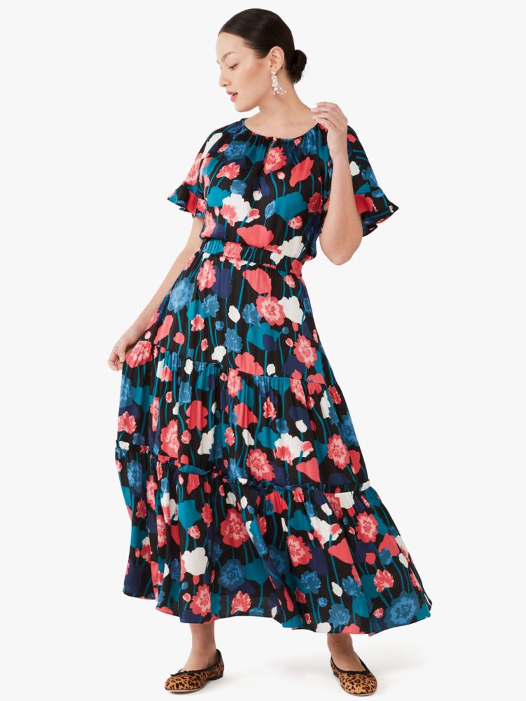 Kate Spade,Viney Floral Tiered Skirt,