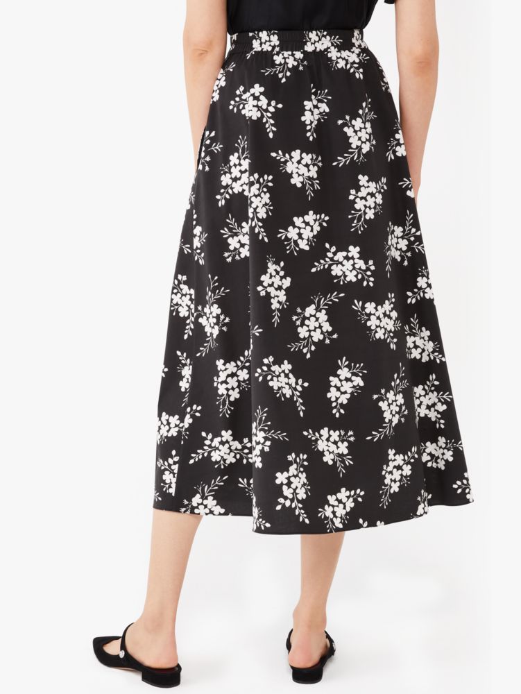 Kate Spade,Floral Clusters Poplin Skirt,