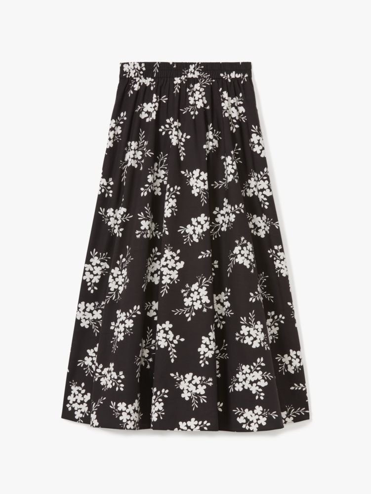 Kate Spade,Floral Clusters Poplin Skirt,