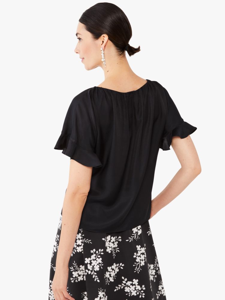 Kate Spade,Silk-blend Twill Martini Top,