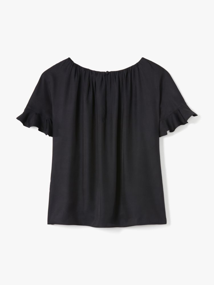 Kate Spade,Silk-blend Twill Martini Top,