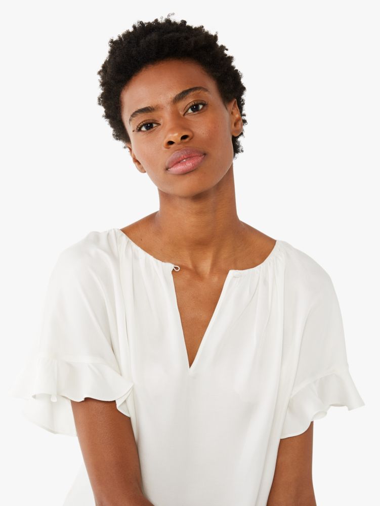 Kate Spade,silk-blend twill martini top,