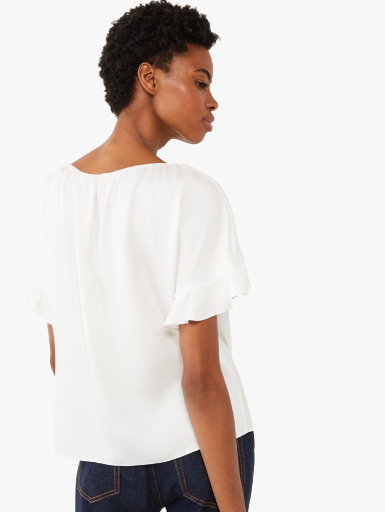 Kate Spade,silk-blend twill martini top,