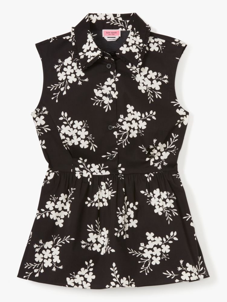 Kate Spade,Floral Clusters Flounce Top,