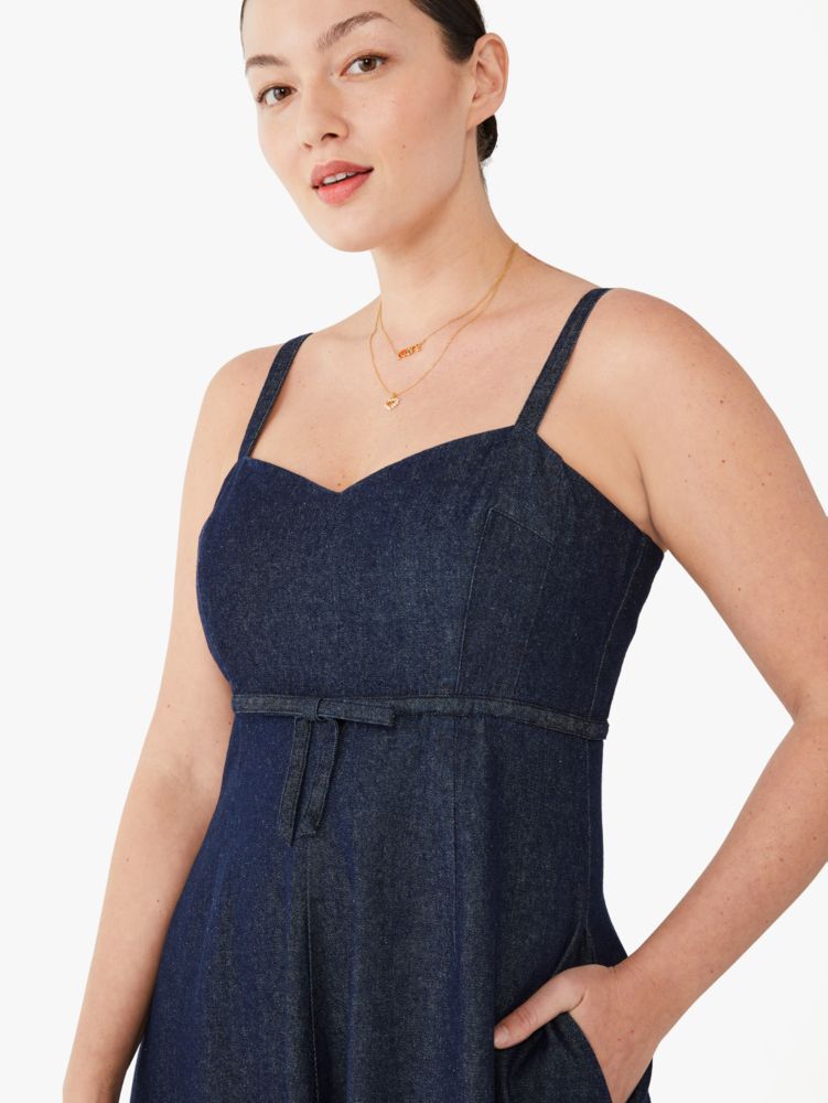 Denim dress best sale with bow