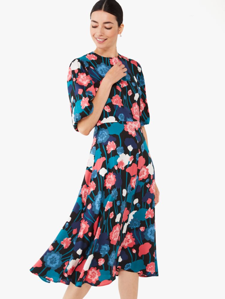 Kate Spade,viney floral matinee dress,dresses & jumpsuits,Black